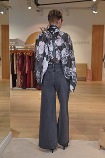 Blouse Solène - Noir & Gris