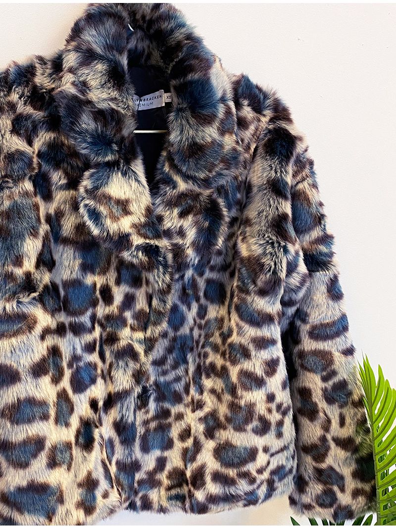 Badkamer Graan radioactiviteit Molly Bracken Leopard Coat - Grijs | Anne Sophie