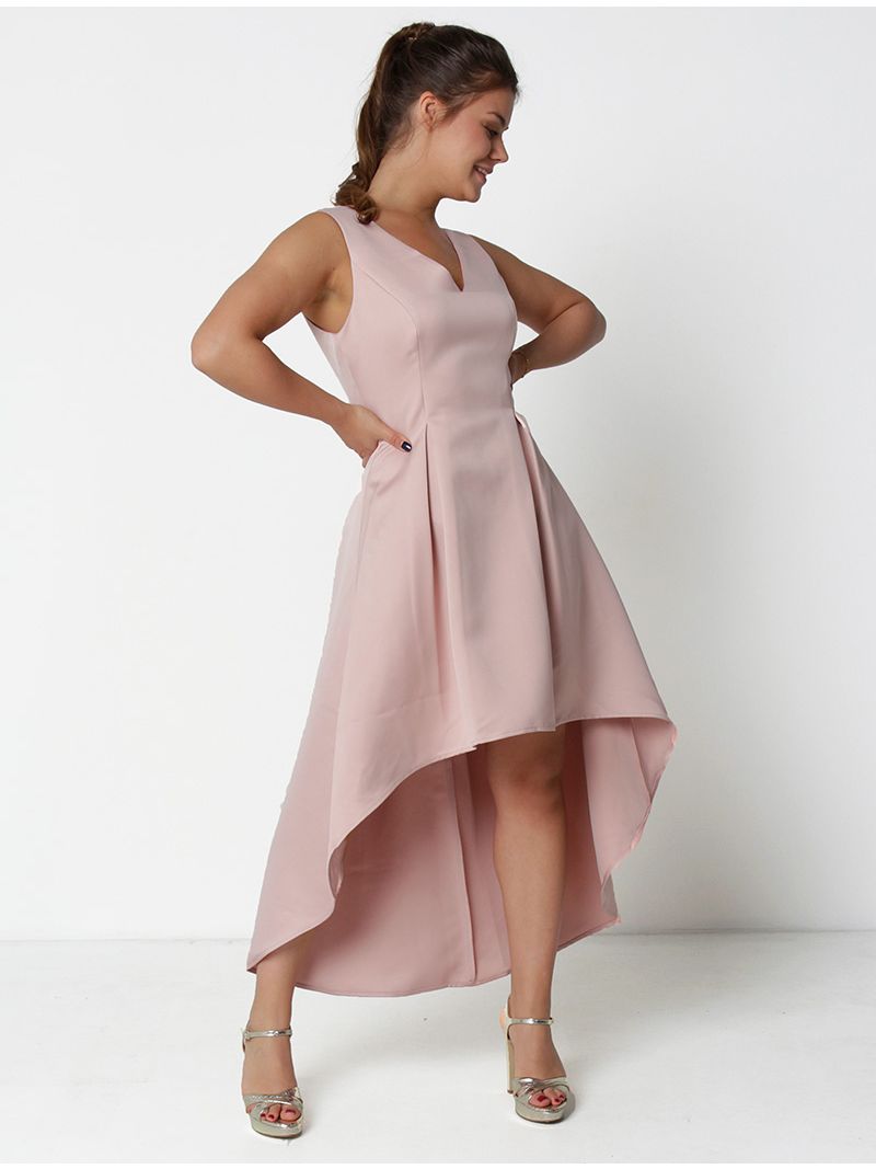 asymmetrische jurk - licht roze Anne Sophie