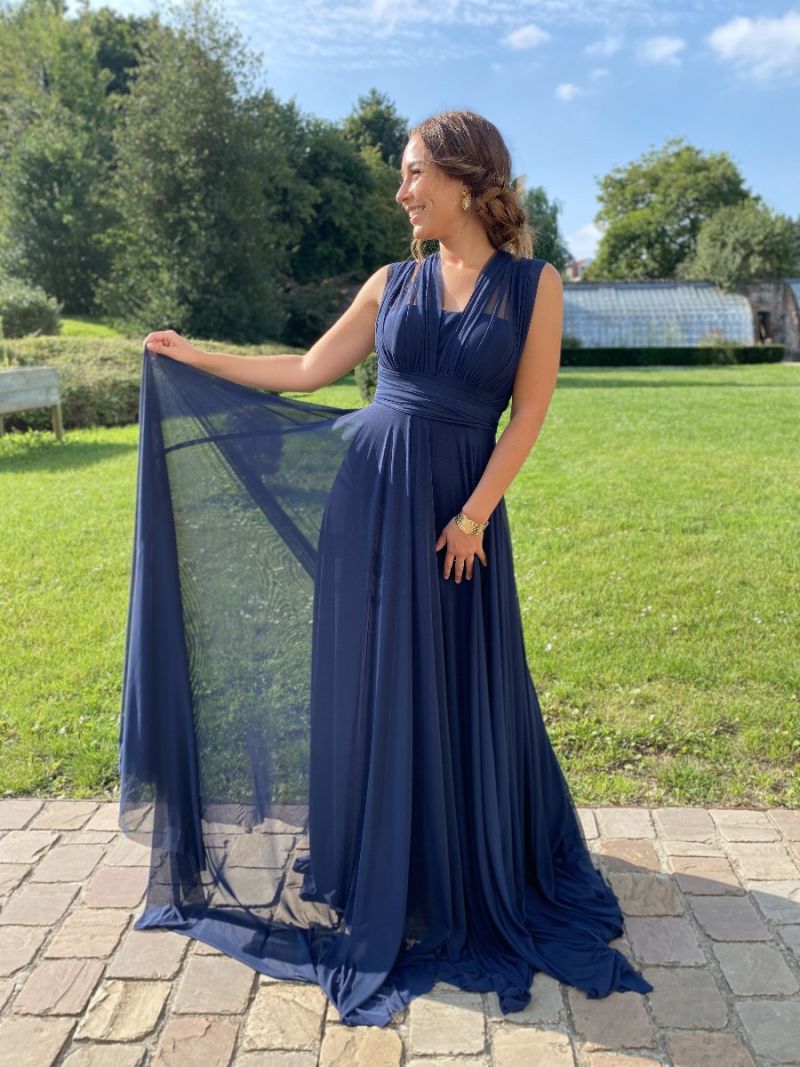 Bruidsmeisje jurk "Multiway" - Blauw | Anne Sophie