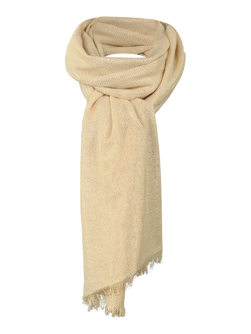 temperatuur erectie Humaan Goudkleurige sjaal met glinstering in de stof | Anne Sophie
